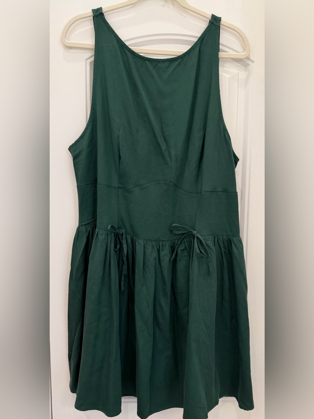 Aerie Drop Waist Green Bow Dress XL NWT
